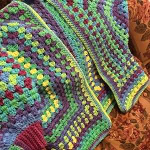 Colorful Crochet hexagon guardian